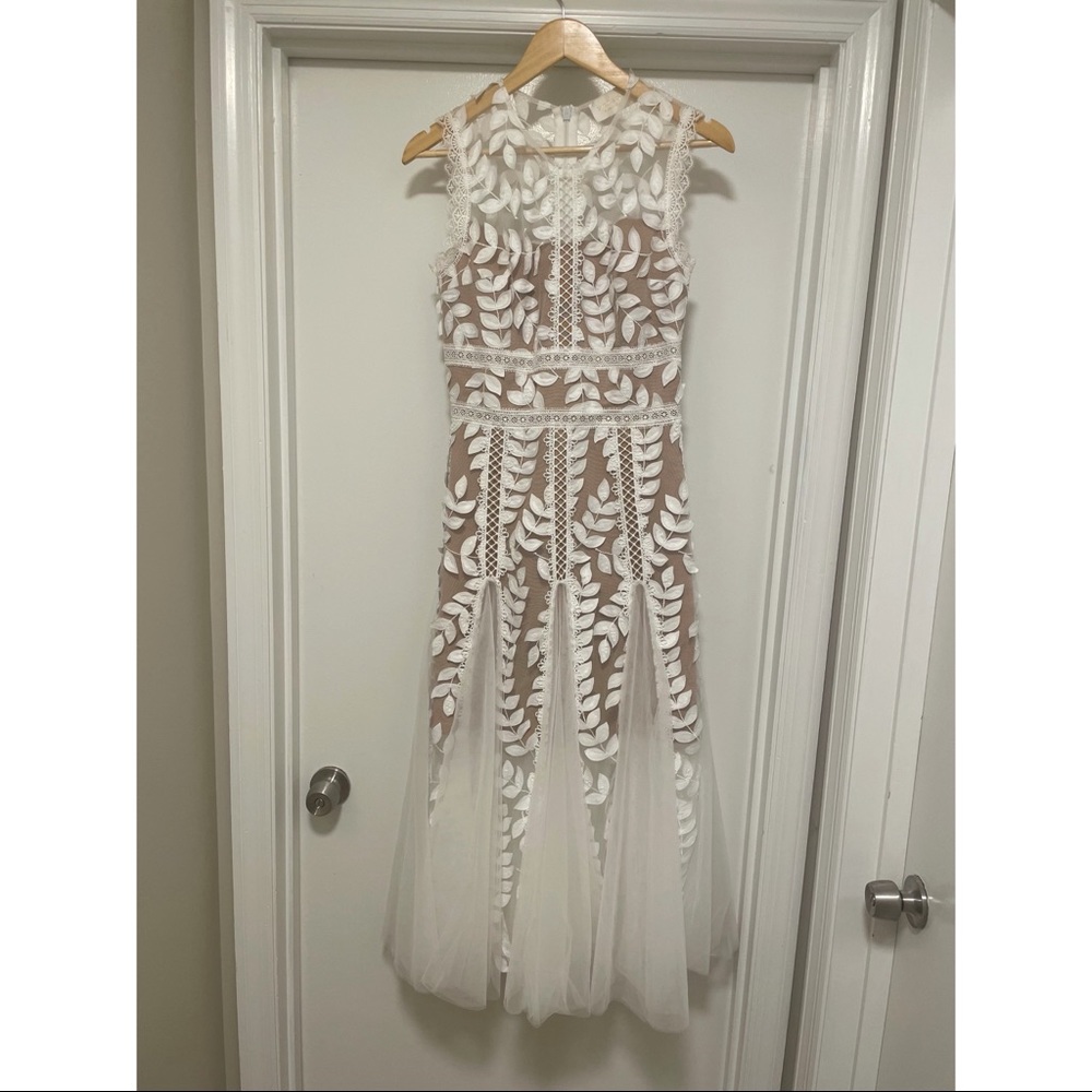 Bronx and Banco Saba Blanc Midi Dress